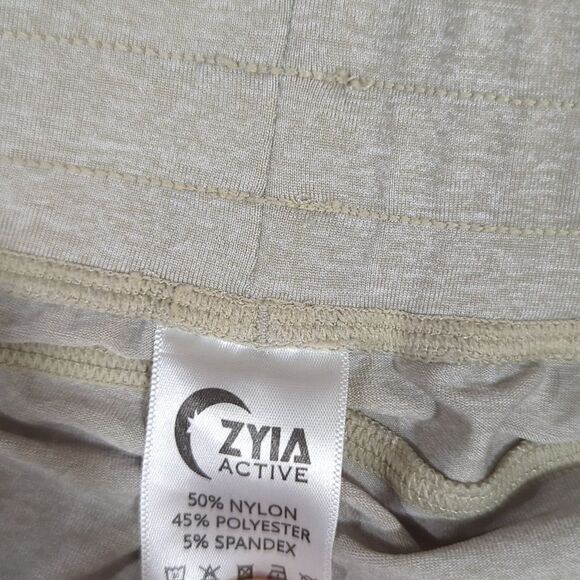 Zyia Womens Pants Medium Gray Joggers Oatmeal Gray 28" Inseam - Picture 5 of 8